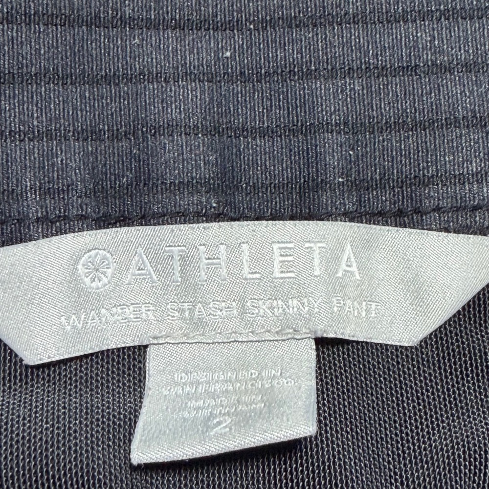 Athleta Wander Stash Skinny Pant Black Women 2 Stretch Travel Hiking - Picture 7 of 12